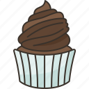 cupcake, cake, cocoa, cream, dessert