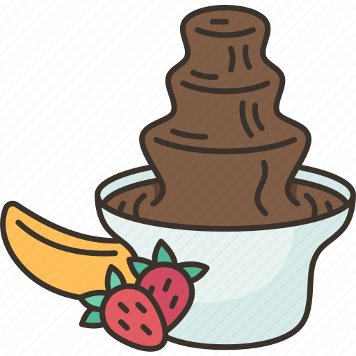 Fondue, chocolate, fruit, hot, pot icon - Download on Iconfinder