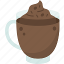 chocolate, hot, mug, beverage, sweet