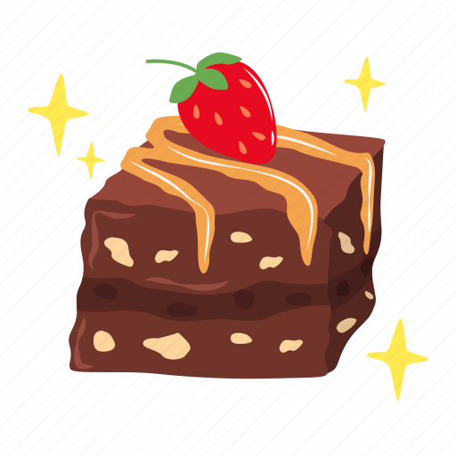 Brownie, brownies, chocolate, dessert, sweet, food, restaurant sticker - Download on Iconfinder
