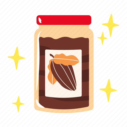 Chocolate jam, jar, chocolate, dessert, sweet, food, restaurant sticker - Download on Iconfinder