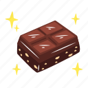 peanut chocolate, chocolate bar, chocolate, dessert, sweet, food, restaurant, world chocolate day, cute sticker