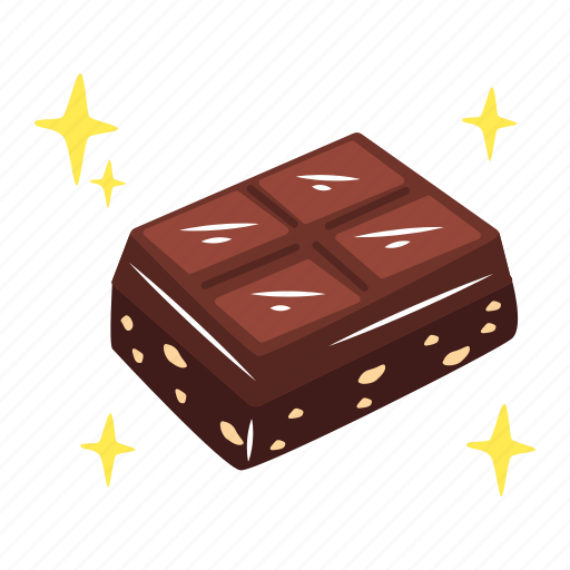 Peanut chocolate, chocolate bar, chocolate, dessert, sweet, food, restaurant sticker - Download on Iconfinder
