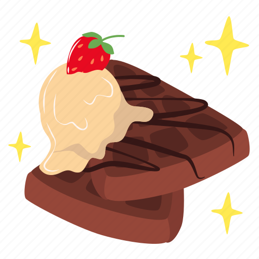 Waffles, bakery, chocolate, dessert, sweet, food, restaurant sticker - Download on Iconfinder