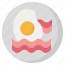 egg, bacon, cholesterol, fried, eggs, food, restaurant
