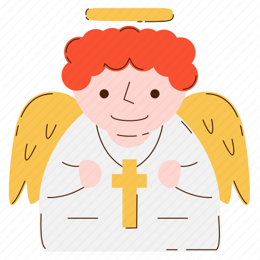 Angel, christmas, winter, xmas, doodle, cute, kawaii icon - Download on Iconfinder