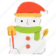 snowman, christmas, winter, xmas, doodle, cute, kawaii, flat, element, decorative 