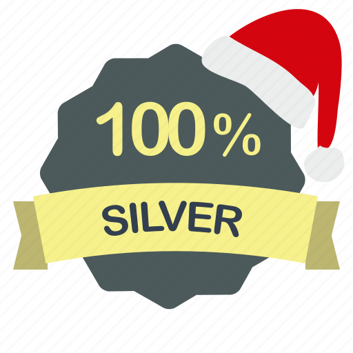 Christmas, guarantee, percent, silver icon - Download on Iconfinder