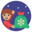 kid, gift, present, christmas, xmas, snow 