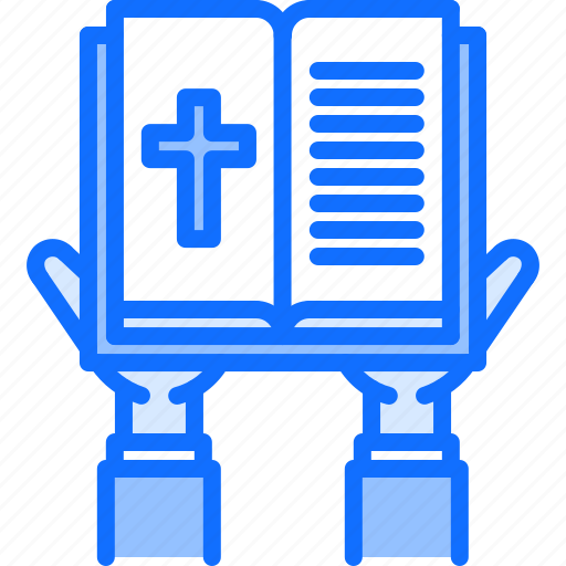 Book, bible, hand, hands, prayer, jesus, christ icon - Download on Iconfinder