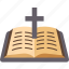 bible, religion, book, cross, reading 