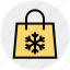 bag, christmas, season, shopping, snow, winter 
