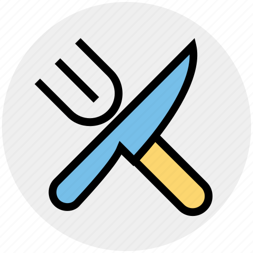 Diagonal, fork, fork and knife, kitchen, knife icon - Download on Iconfinder