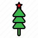 christmas, fir, holiday, star, tree, winter