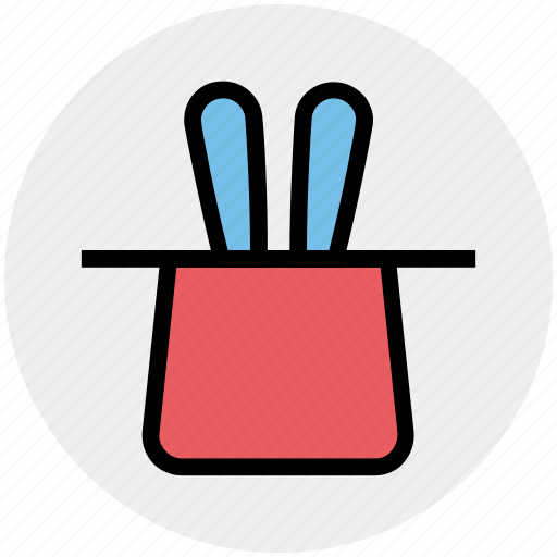 Hat, magic, magic hat, magician hat, magician wand, rabbit, wizard icon - Download on Iconfinder