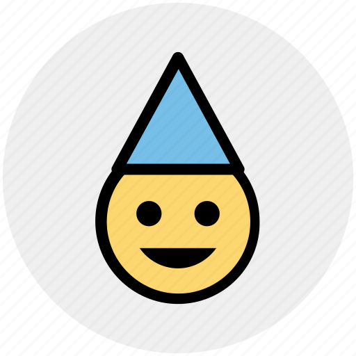 Cartoon face, character, christmas, christmas elf, elf, party hat icon - Download on Iconfinder