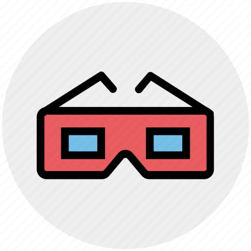 Cinema movie glasses, glasses, movie, sunglasses, view icon - Download on Iconfinder