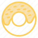 circle, coucou, donut, food, outline