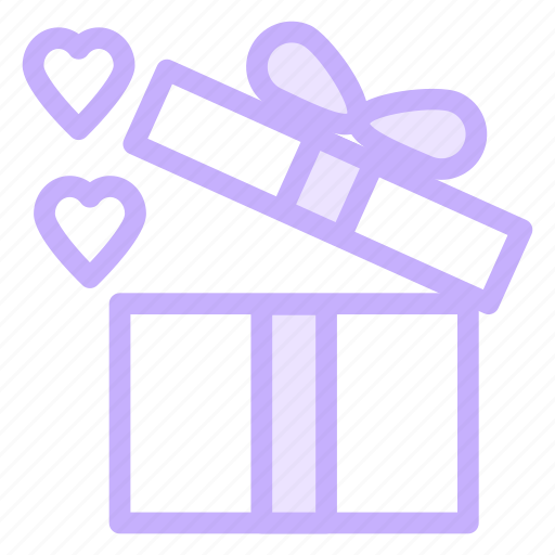 Box, gift, heart, loving, present icon - Download on Iconfinder