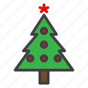 bauble, cristmass, fir, pine, star, traditional, tree 