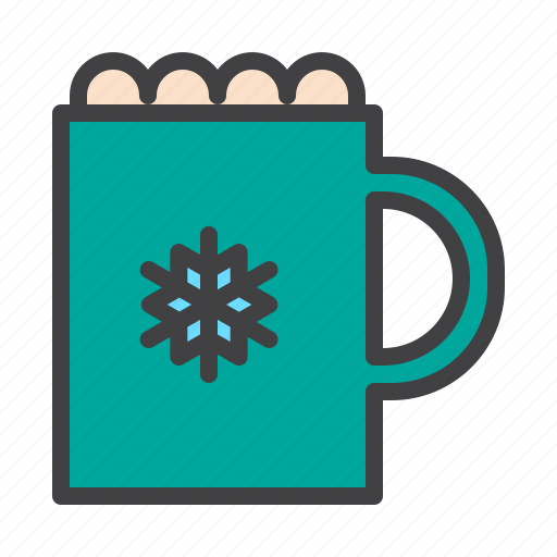 Chocolate, cup, drink, hot, mug, snowflake icon - Download on Iconfinder