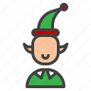 costume, cristmass, elf, hat, helper