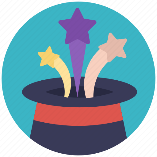 Event celebration, festive celebration, magic hat, magic stars, new year element icon - Download on Iconfinder