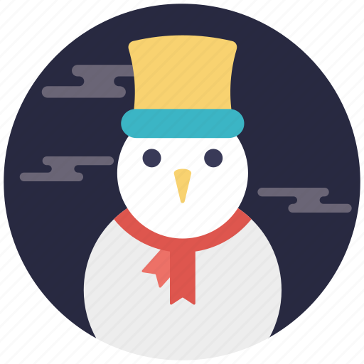 Cartoon snowman, mantle of snow, snow sculpture, snowman, snowman character icon - Download on Iconfinder