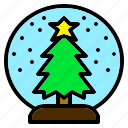 christmas, decoration, glass, globe, tree 