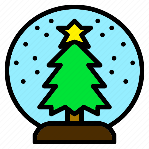 Christmas, decoration, glass, globe, tree icon - Download on Iconfinder
