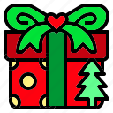 christmas, gift, present, ribbon, tree