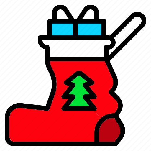 Christmas, gift, present, sock, tree icon - Download on Iconfinder
