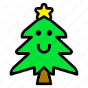 christmas, star, tree, winter