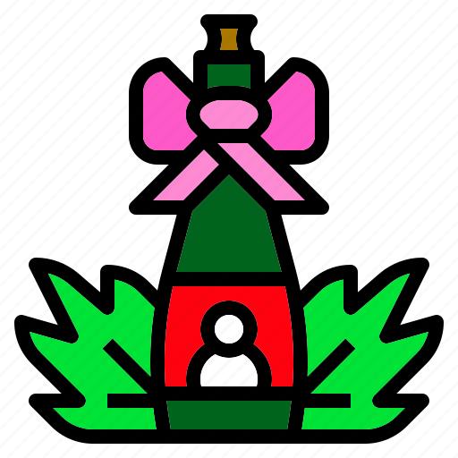 Bottle, celebrate, champagne, christmas, gift, present, wine icon - Download on Iconfinder