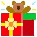 bear, christmas, doll, gift, present, teddy