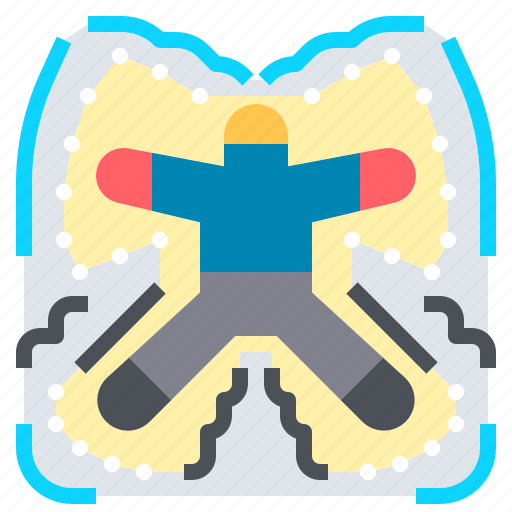 Angel, down, human, lay, pose, snow, wing icon - Download on Iconfinder