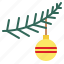 ball, branch, christmas, tree 