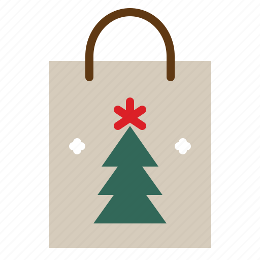 Bag, christmas, paper, snow icon - Download on Iconfinder