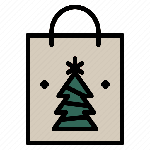 Bag, christmas, paper, snow icon - Download on Iconfinder