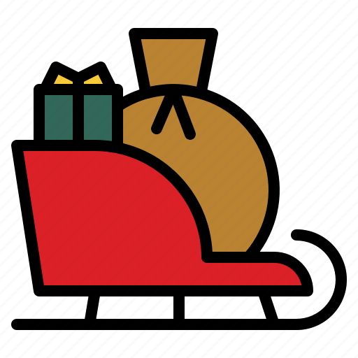 Christmas, delivery, sack, sleigh icon - Download on Iconfinder