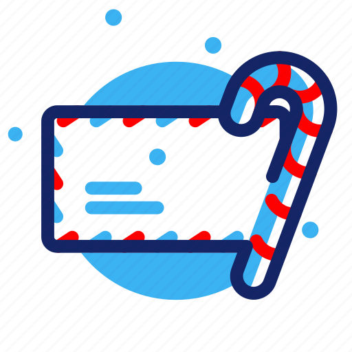 Candy, cane, christmas, greeting, letter, xmas icon - Download on Iconfinder