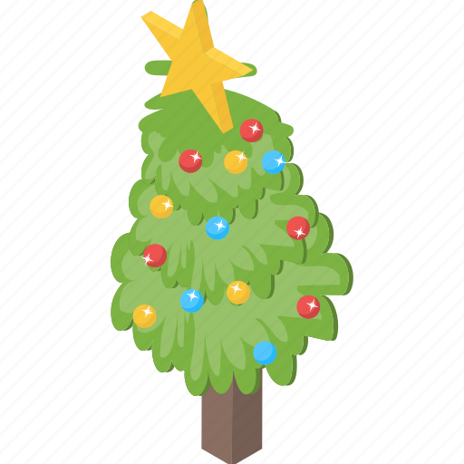 Christmas decorations, christmas tree, fancy tree, grand fir, mini pine icon - Download on Iconfinder
