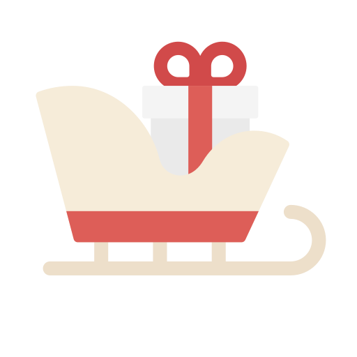 Box, christmas, gift, santa, sleigh icon - Free download