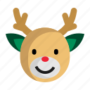 christmas, claus, reindeer, santa, snow, winter, xmas