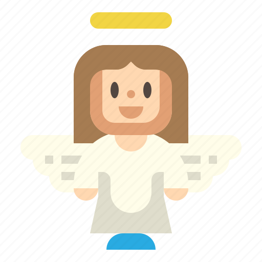 Cute, xmas, girl, angel, christmas icon - Download on Iconfinder