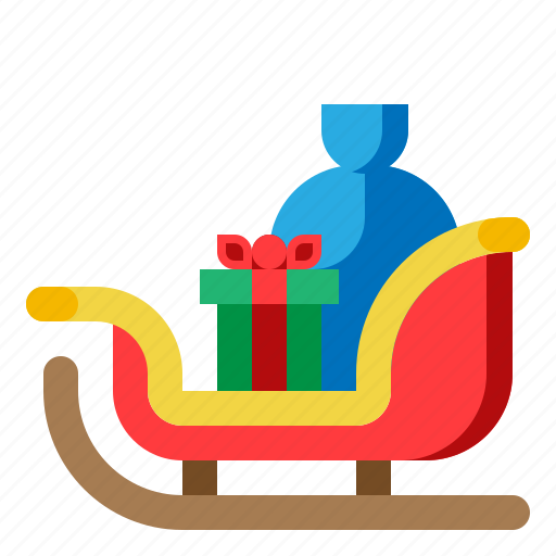 Sleigh, santa, christmas, xmas, gift icon - Download on Iconfinder