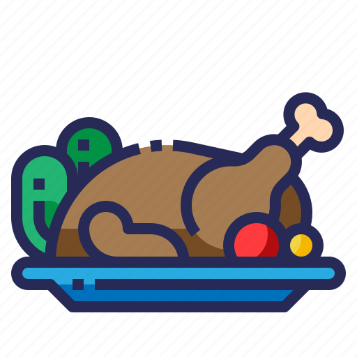 Thanksgiving, chicken, christmas, roasted turkey, holiday icon - Download on Iconfinder