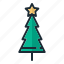 christmas, tree, star, plant, decoration, winter, xmas 