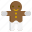 gingerbread, man, christmas, gift, fastival, party, xmas 