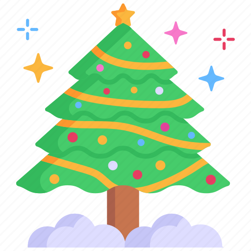 New year, christmas tree, fir tree, decorated tree, pine tree icon - Download on Iconfinder